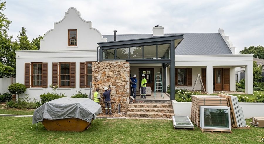 A renovated and extended home